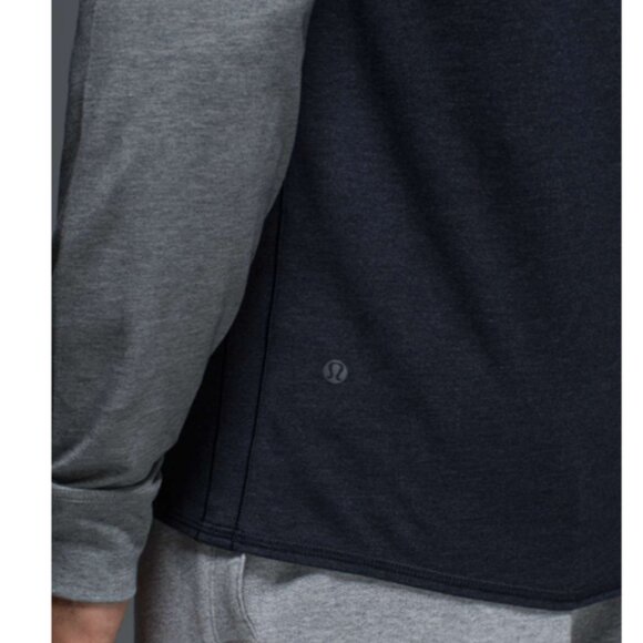 Lululemon Bodhi Long Sleeve Heathered Inkwell/Heathered Medium Grey - Picture 6 of 15